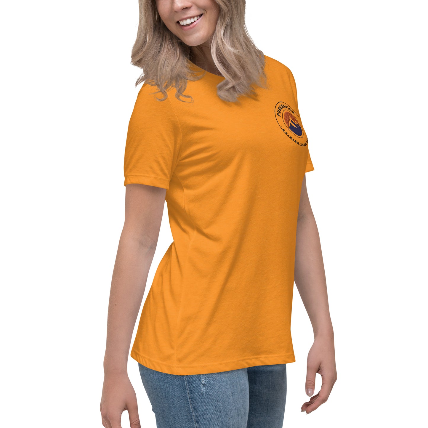 PureSavior Embroidery Women's Relaxed T-Shirt crew neck short sleeve tee