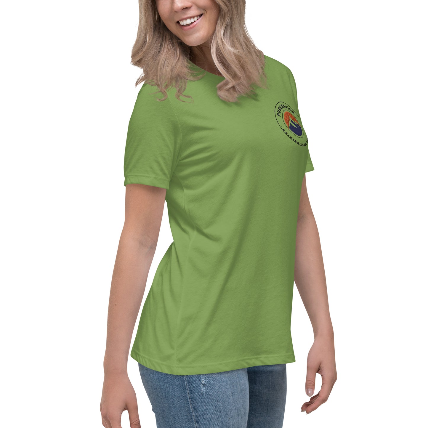 PureSavior Embroidery Women's Relaxed T-Shirt crew neck short sleeve tee