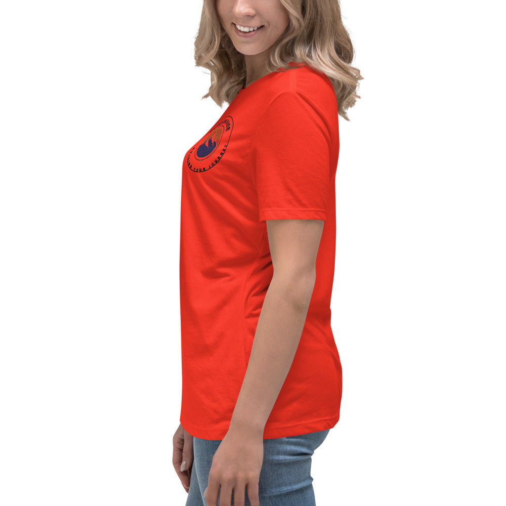 PureSavior Embroidery Women's Relaxed T-Shirt crew neck short sleeve tee