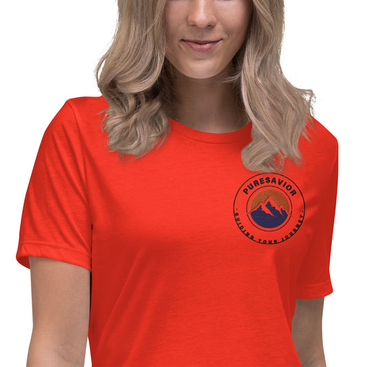PureSavior Embroidery Women's Relaxed T-Shirt crew neck short sleeve tee